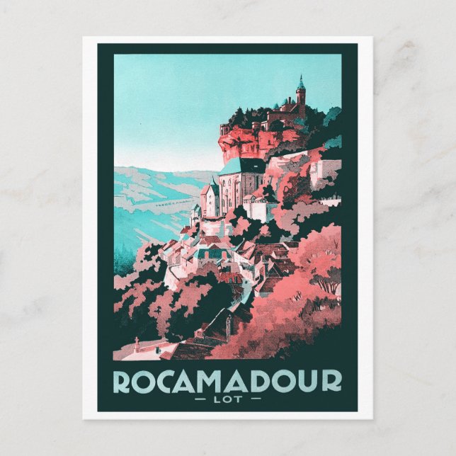 Cartão Postal Affiche Rocamadour - Vintage (Frente)