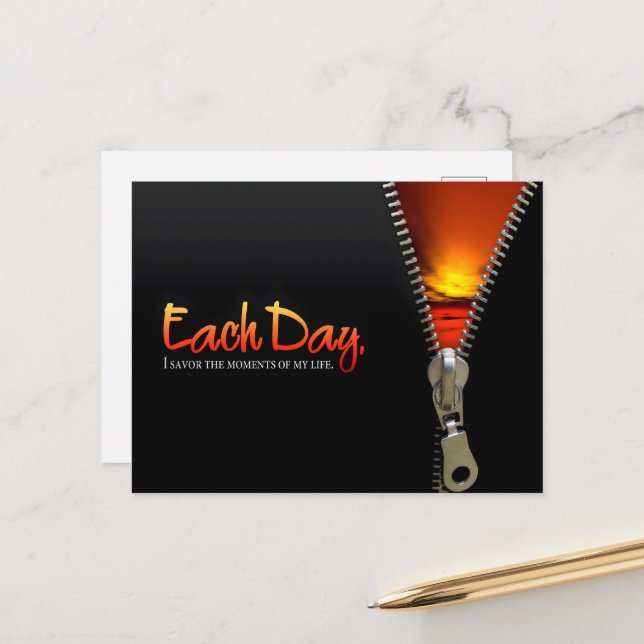 Cartão Postal Afirmação de Motivação "Salvar os Momentos" (Frente/Verso In Situ)