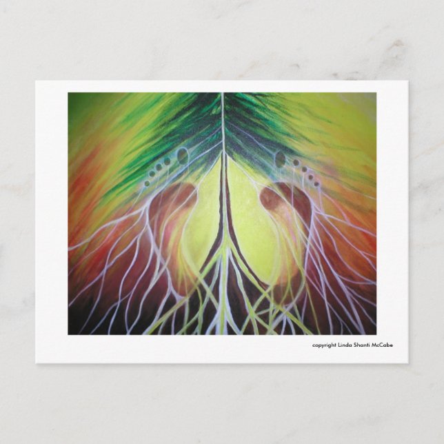 Cartão Postal Afirmação por estar exatamente onde você precisa e (Frente)