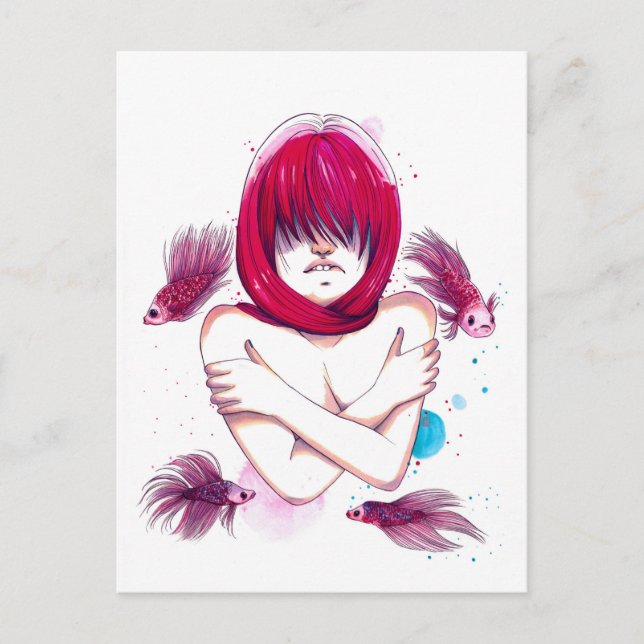 Cartão Postal Afogamento de Peixes (Frente)