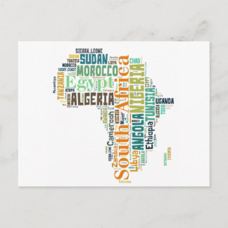 Cartão Postal África - Arte Word