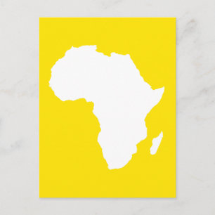 Cartão Postal África Austral Amarela ouro