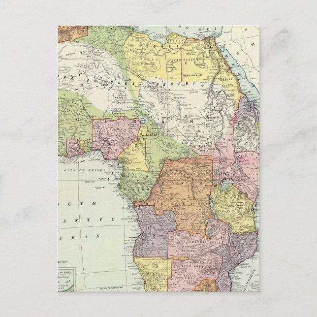 Cartão Postal África, Canal de Suez (Frente)