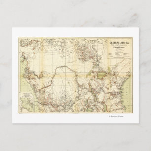 Cartão Postal África CentralMapa Panorâmico África Central