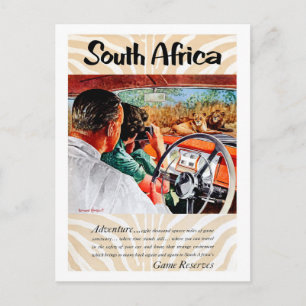 Cartão Postal África do Sul, aventura de um carro, carro, camin