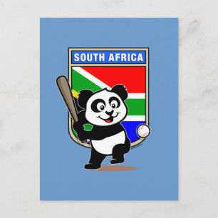 Cartão Postal África do Sul - Baseball Panda