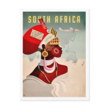 África do Sul, mulher africana, viagem aérea vinta