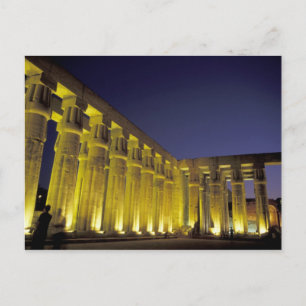 Cartão Postal África, Egito, Luxor. Sun Court of Amenhotep