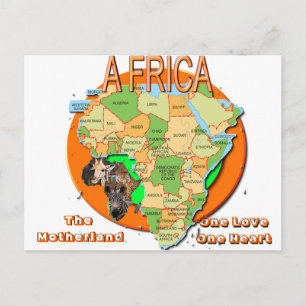 Cartão Postal ÁFRICA NOVA, áfrica, A Terra Mãe, Um Amor...