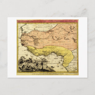 Cartão Postal África OcidentalMapa PanorâmicoÁfrica Ocidental