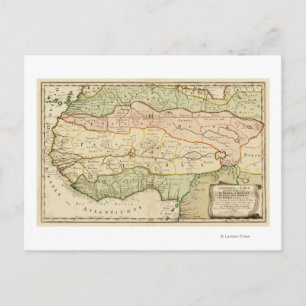 Cartão Postal África OcidentalMapa PanorâmicoÁfrica Ocidental