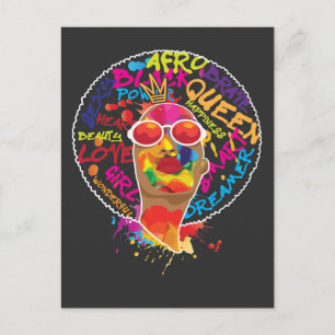 Cartão Postal África Orgulhosa Rainha Afro-Melanina