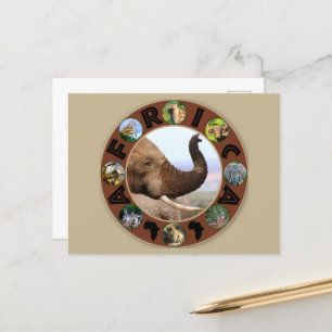 Cartão Postal África Perfumes de Elefantes do Círculo da Vida Se