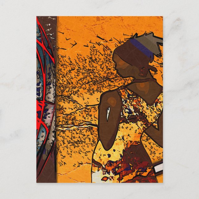 Cartão Postal África - Prescrições do estilo Vintage AF107 (Frente)