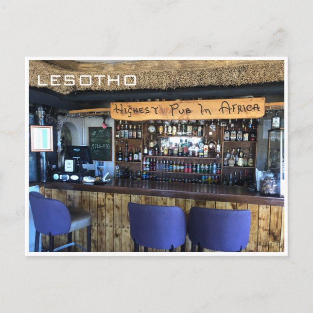 Cartão Postal áfrica pub mais alta (Frente)