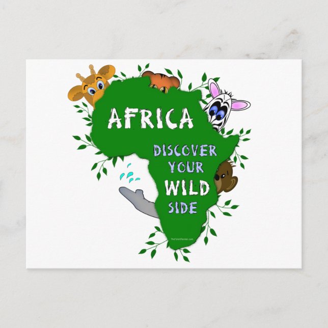 Cartão Postal África Selvagem (Frente)