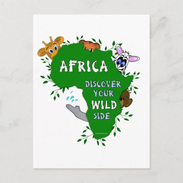 Cartão Postal África Selvagem (Frente)