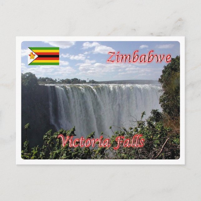 Cartão Postal África - Zimbábue - Cataratas Vitórias (Frente)
