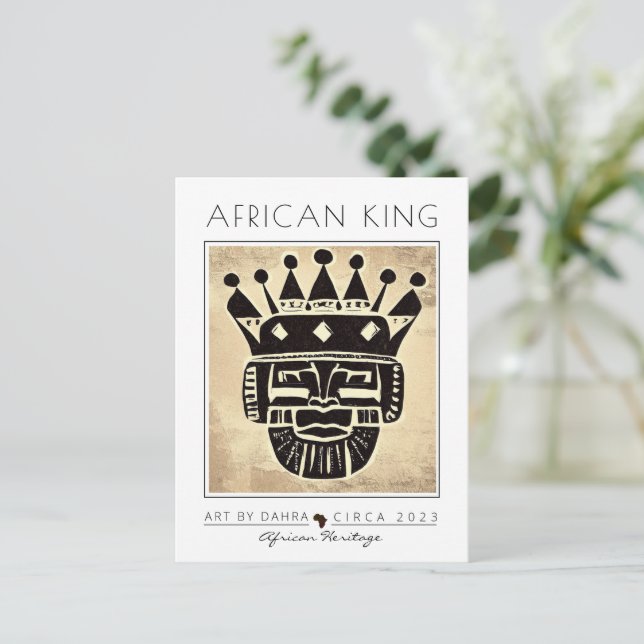 CARTÃO POSTAL AFRICANO KING (Em pé/Frente)
