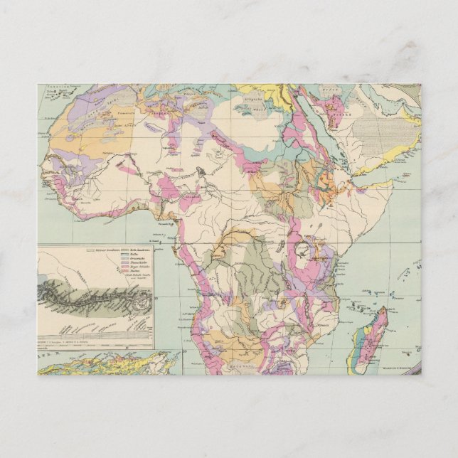 Cartão Postal Afrika - Mapa Atlas da África (Frente)