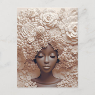 Cartão Postal Afro-americana Rainha Negra Melanin Poppin