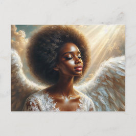 Cartão Postal Afro Angel em Luz - Mulher Negra Eetérea