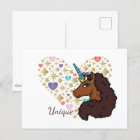 Afro Unicorn | Design de Coração Único