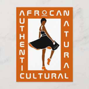 Cartão Postal AFRoCA é Afro mais Mulher Preta Bonita Africana