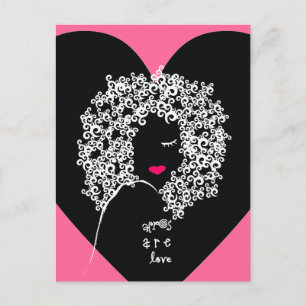 cartão postal Afros são Amor
