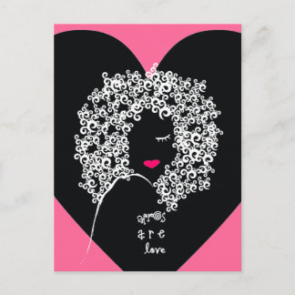 cartão postal Afros são Amor