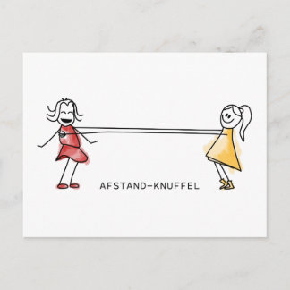 Cartão Postal Afstand-Knuffel
