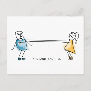 Cartão Postal Afstand-Knuffel