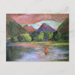 Cartão Postal "Afterglow, Tautira River, Tahiti" - John LaFarge