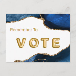 Cartão Postal Ágata Safira com Veias de Ouro Voto
