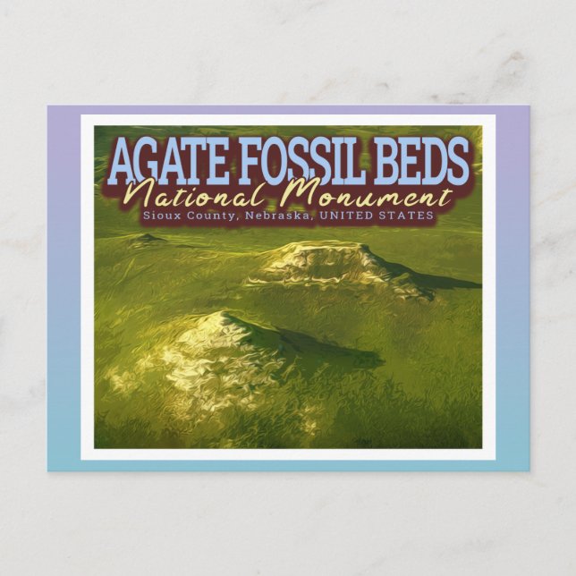 CARTÃO POSTAL AGATE FOSSIL BEDS NATIONAL MONUMENT - NEBRASKA EUA (Frente)