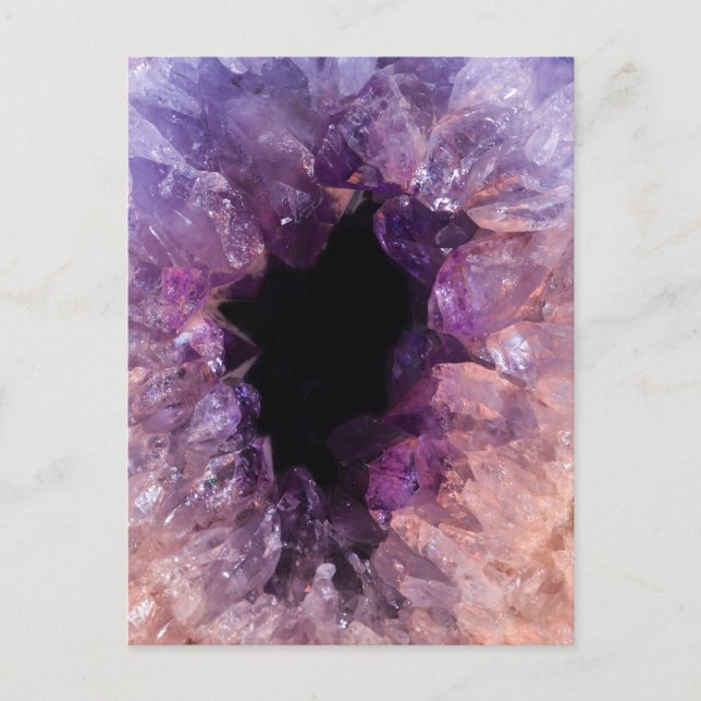 Cartão Postal Agate Purple Crystal (Frente)