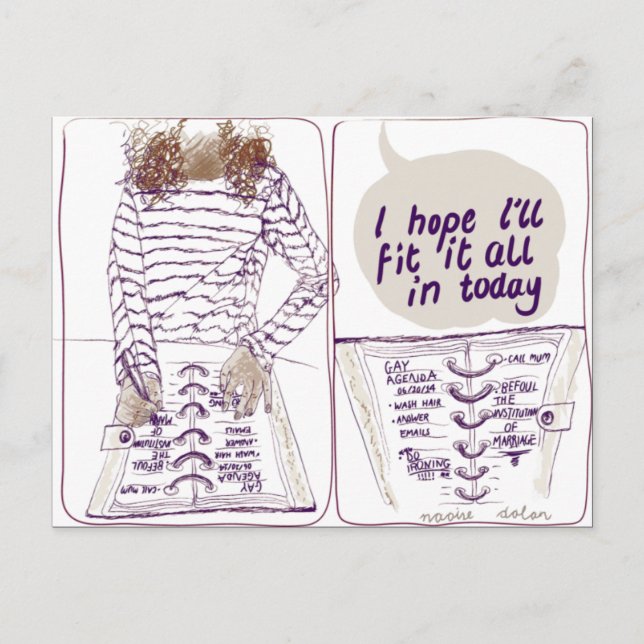 Cartão Postal Agenda alegre (Frente)