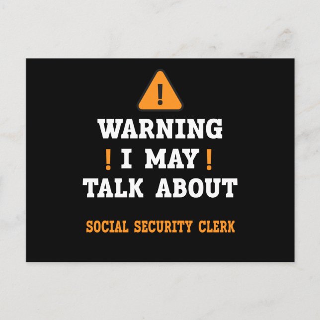 Cartão Postal Agente de Segurança Social (Frente)