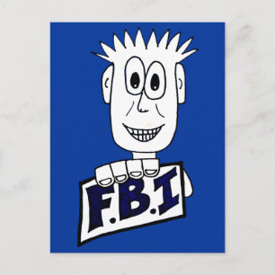 Cartão Postal Agente do FBI Cartoon