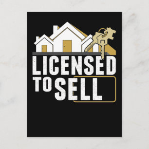 Cartão Postal Agente Imobiliário Funny Agente de Propriedade Hu