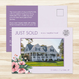 Cartão Postal Agente imobiliário Mauve acabou de vender Blush Bl