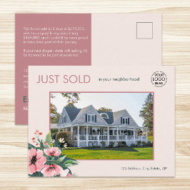 Cartão Postal Agente imobiliário Rose vendeu Blush Bloom