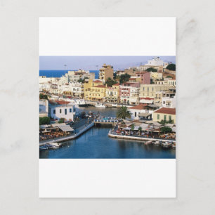 Cartão Postal Agios Nikolaos Crete, Grécia