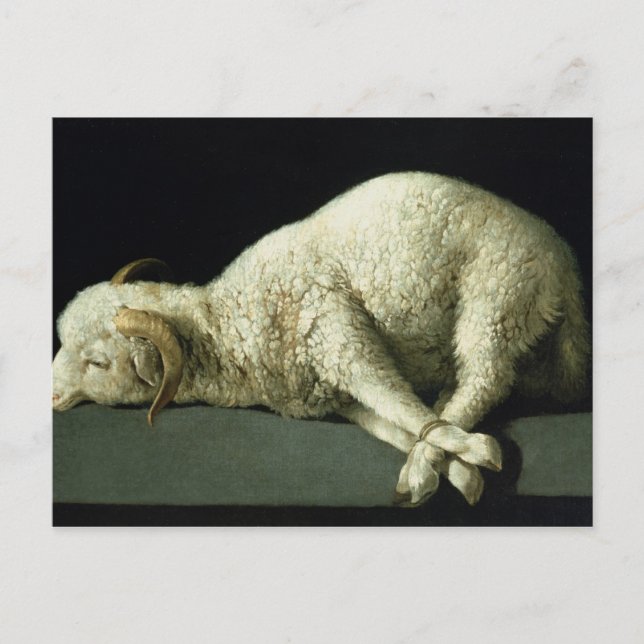 Cartão Postal Agnus Dei, c.1635-40 (Frente)