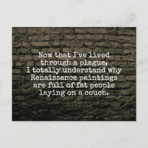 Cartão Postal Agora que eu vivi através de uma piada de peste