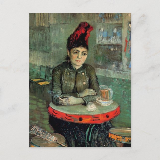 Cartão Postal Agostina Segatori, Cafe du Tambourin por Van Gogh (Frente)