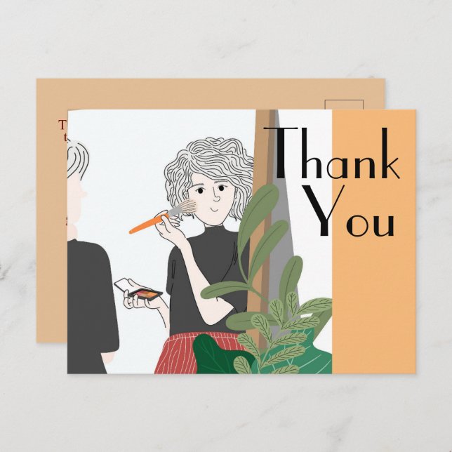 Cartão Postal Agradecer ao médico (Frente/Verso)