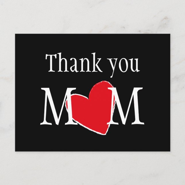 Cartão Postal Agradecer Mãe Personalizado (Frente)