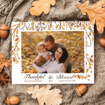 Agradecido & Abençoado Feliz Dia de Ação de Graças