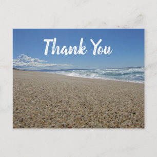 Cartão Postal Agradecimento ao Cuidador Praia Céu Azul